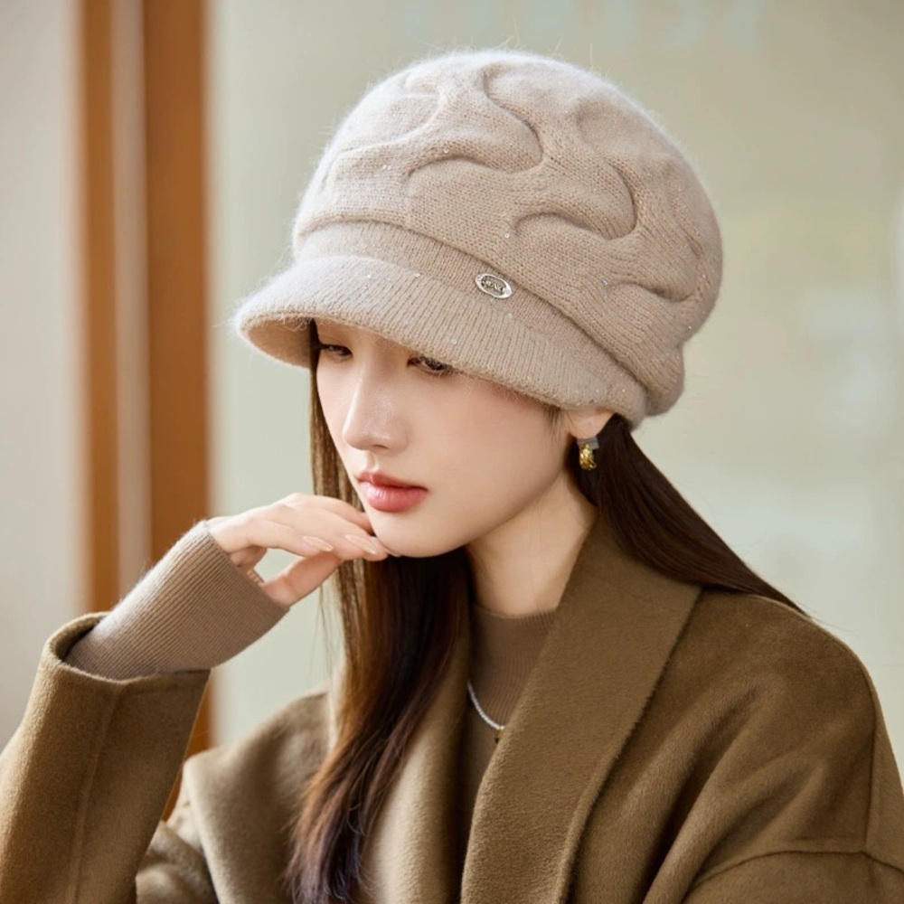 Women's Thick Warm Solid Color Versatile Knit Hat - image 4